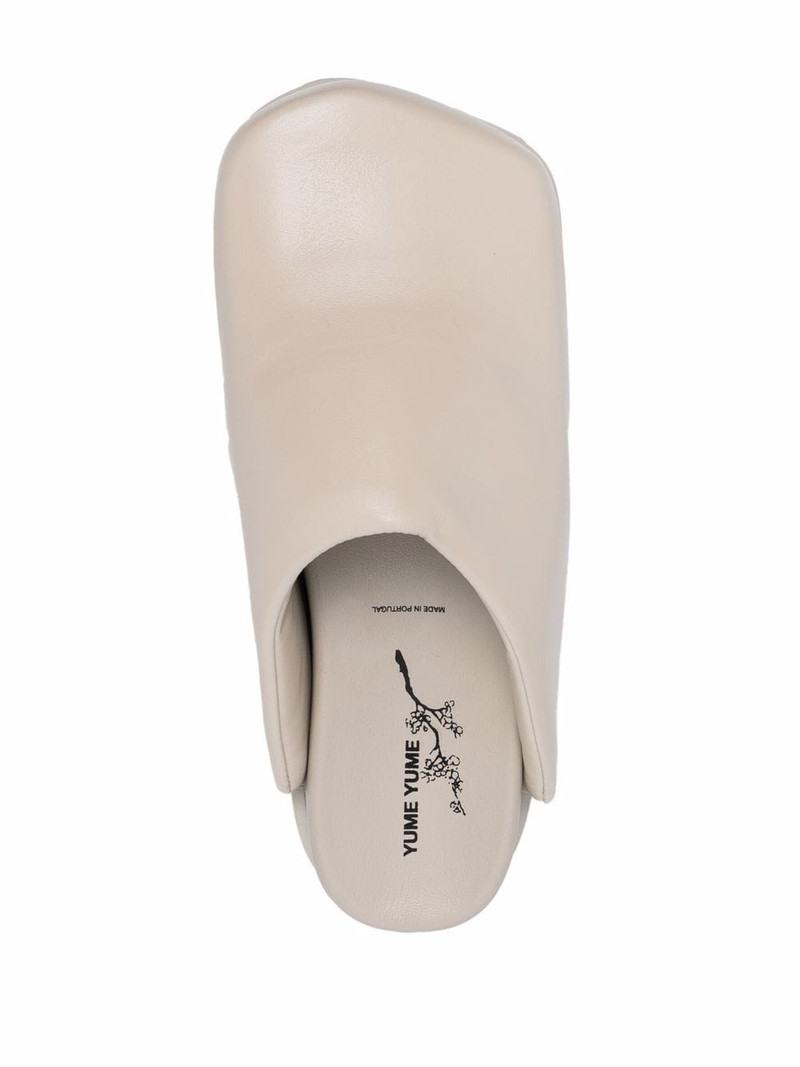 Truck faux leather mules 4