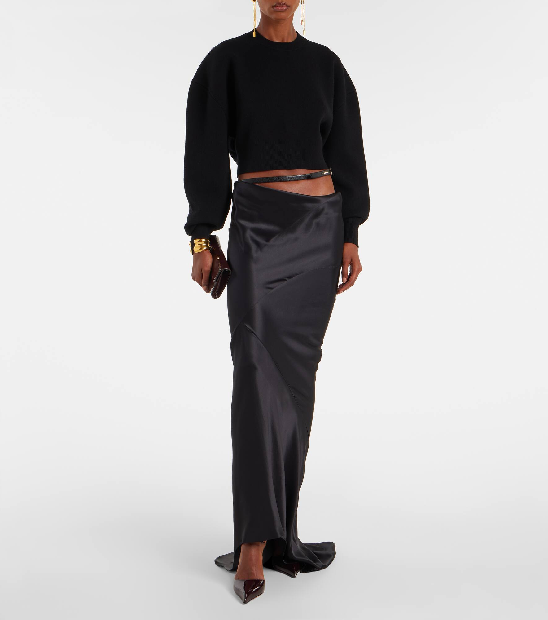 Cropped wool and cashmere-blend sweater - 2