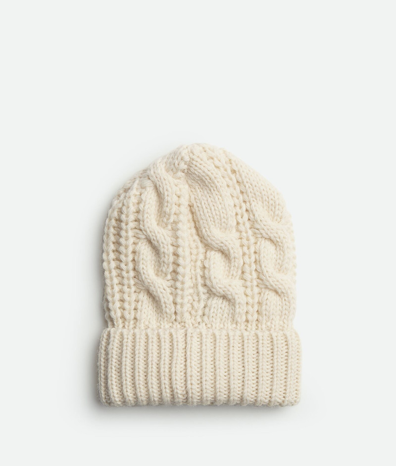 Bottega Veneta wool cable knit beanie outlook