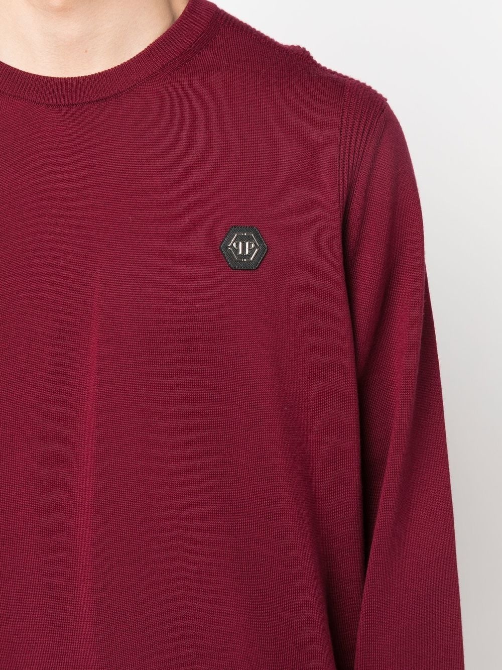 logo-patch crew neck sweater - 5