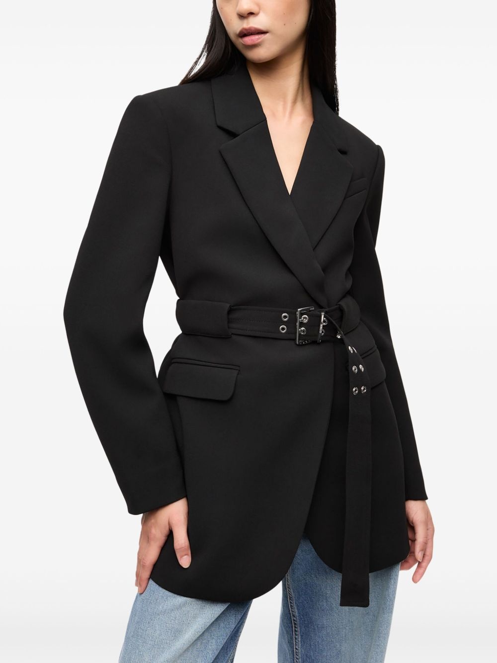 belted blazer - 4