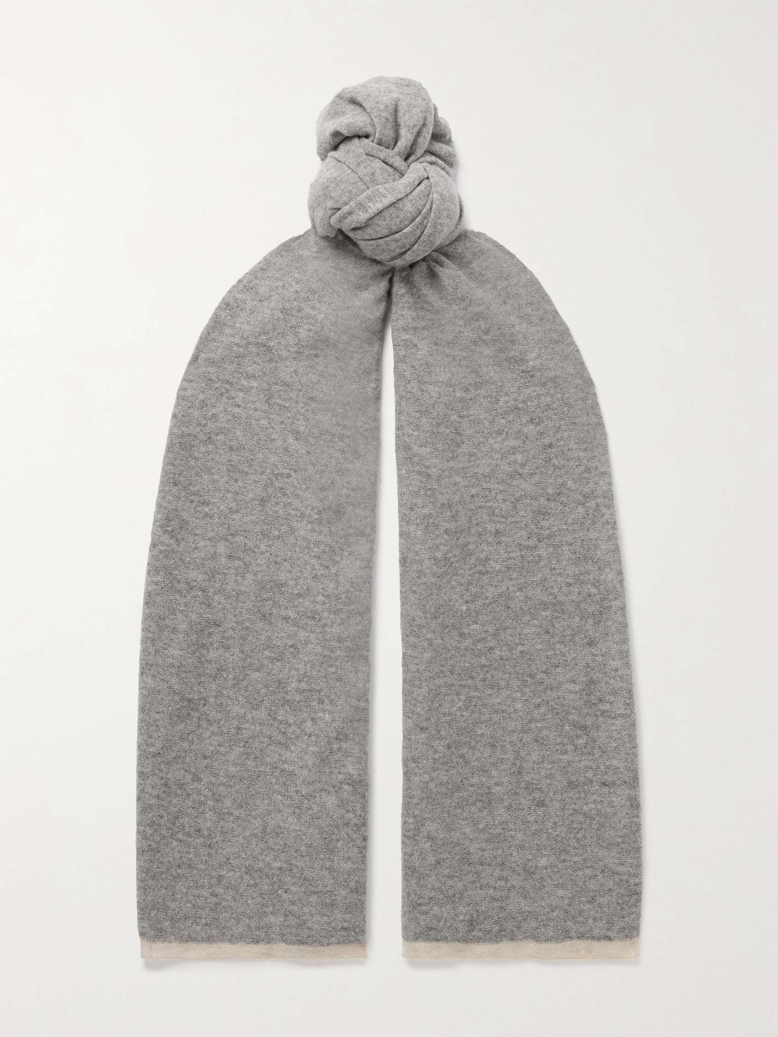 Contrast-Tipped Cashmere Scarf - 1