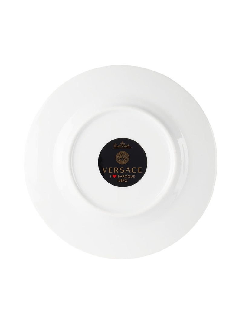 VERSACE Black Rosenthal 'I Heart Baroque' Bread Plate outlook