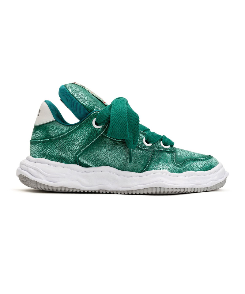 "WAYNE PUFFER" OG Sole Brushed Shrink Leather Low-top Sneaker 4