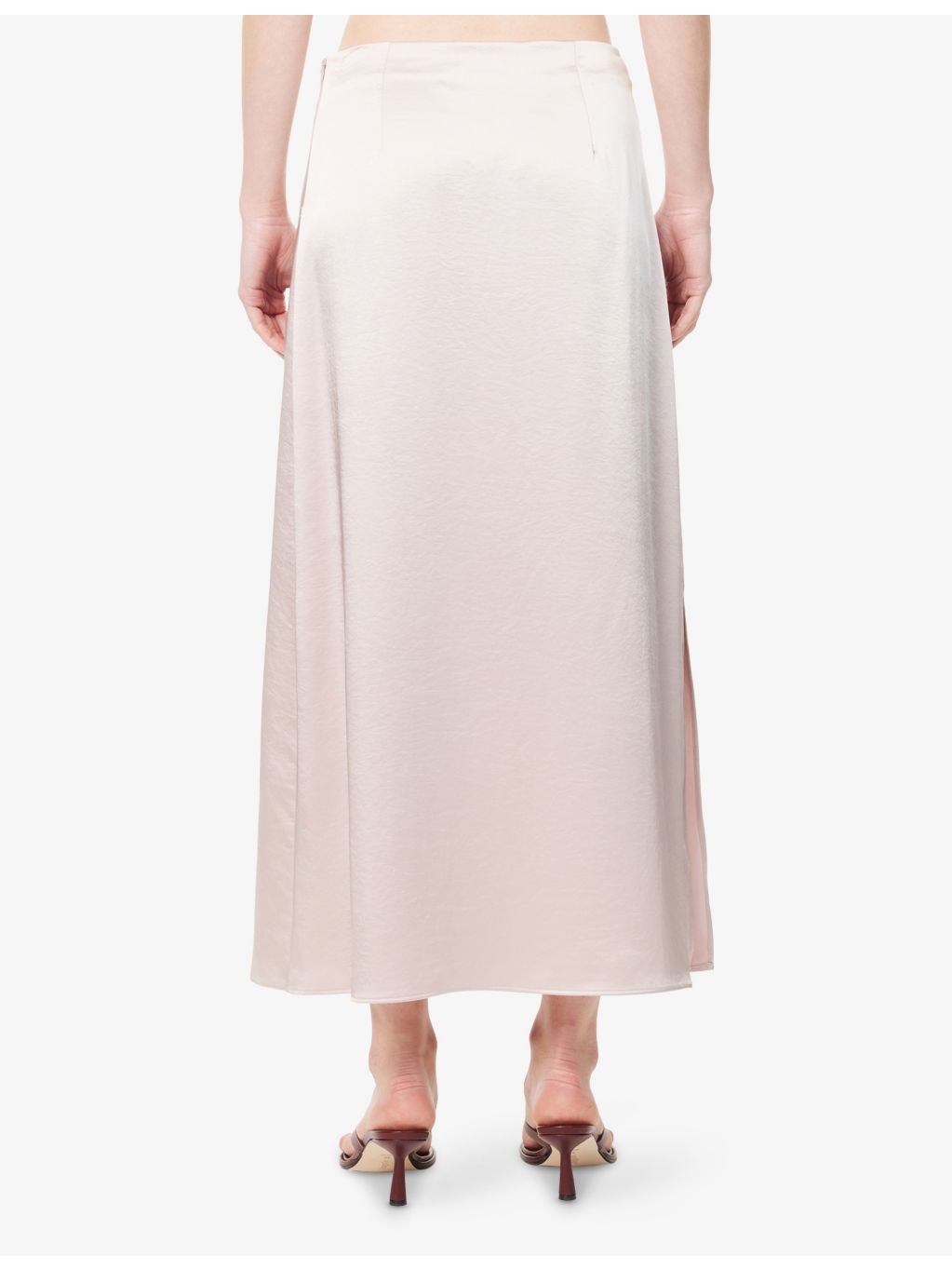 Angelo Satin Midi Skirt - 4