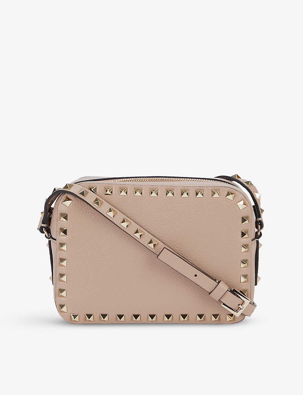 Valentino Rockstud Grainy Leather Camera Bag