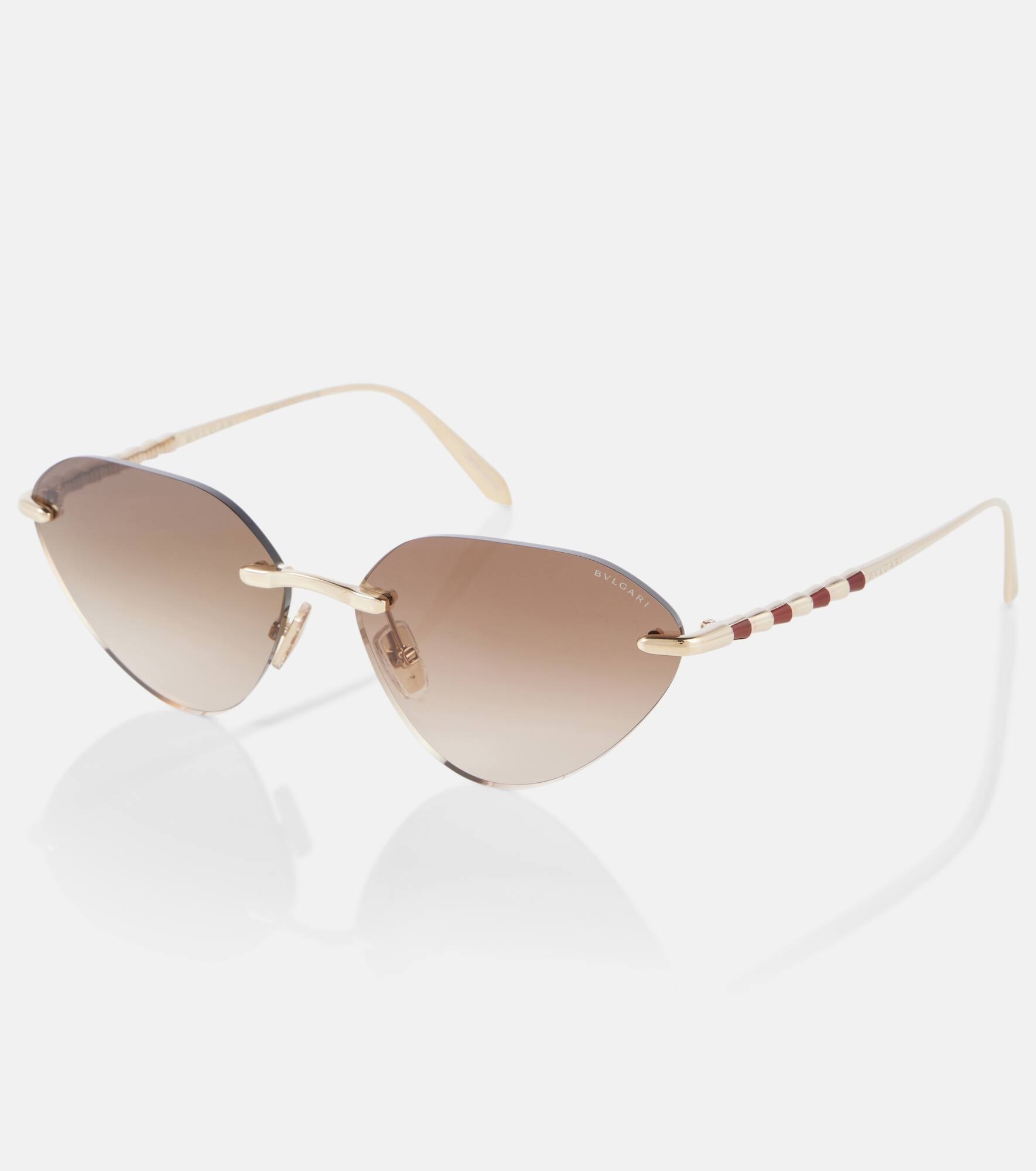 Serpenti embellished cat-eye sunglasses - 4