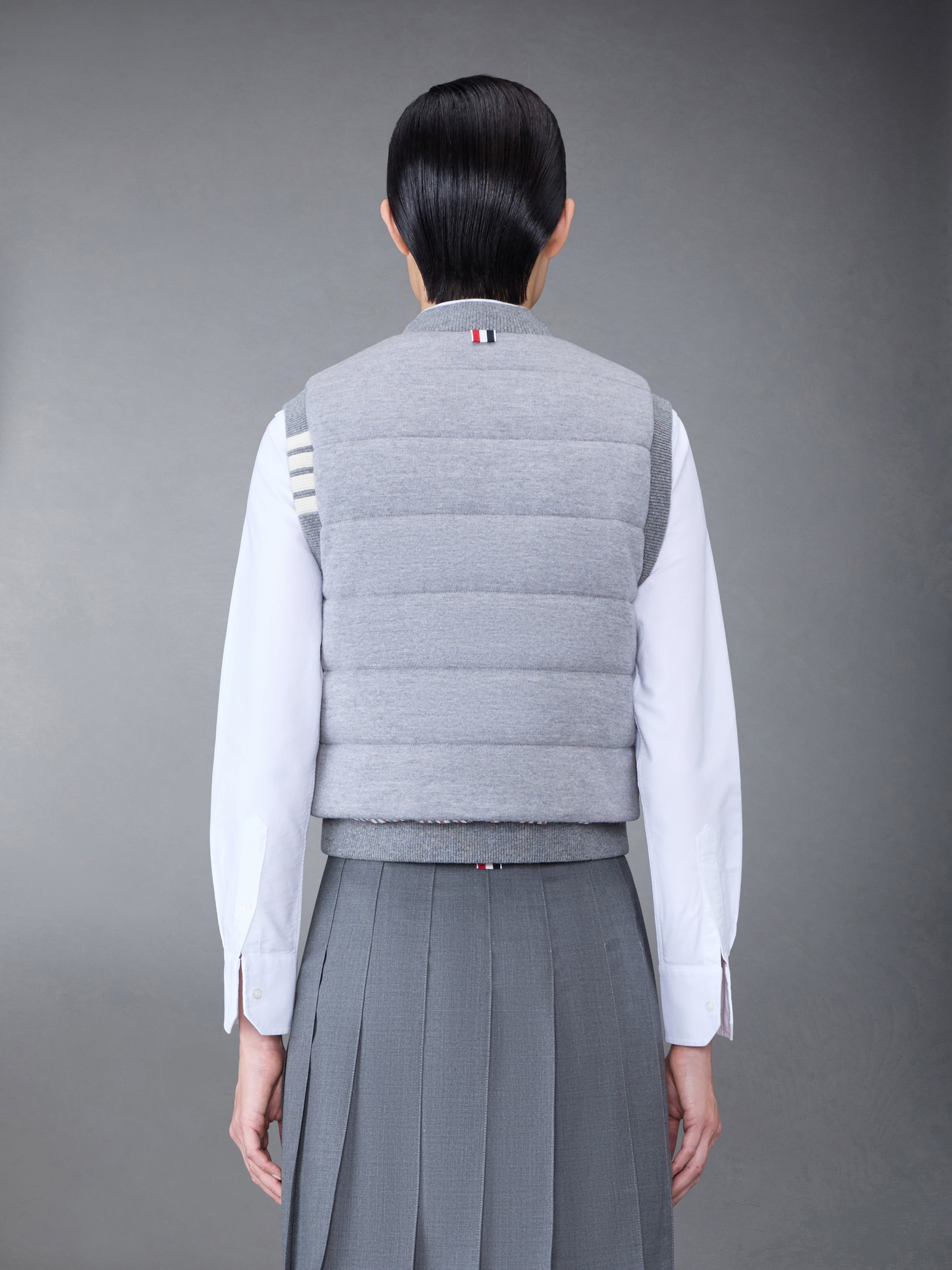 FINE MERINO AND JERSEY REVERSIBLE DOWN 4-BAR VEST - 2