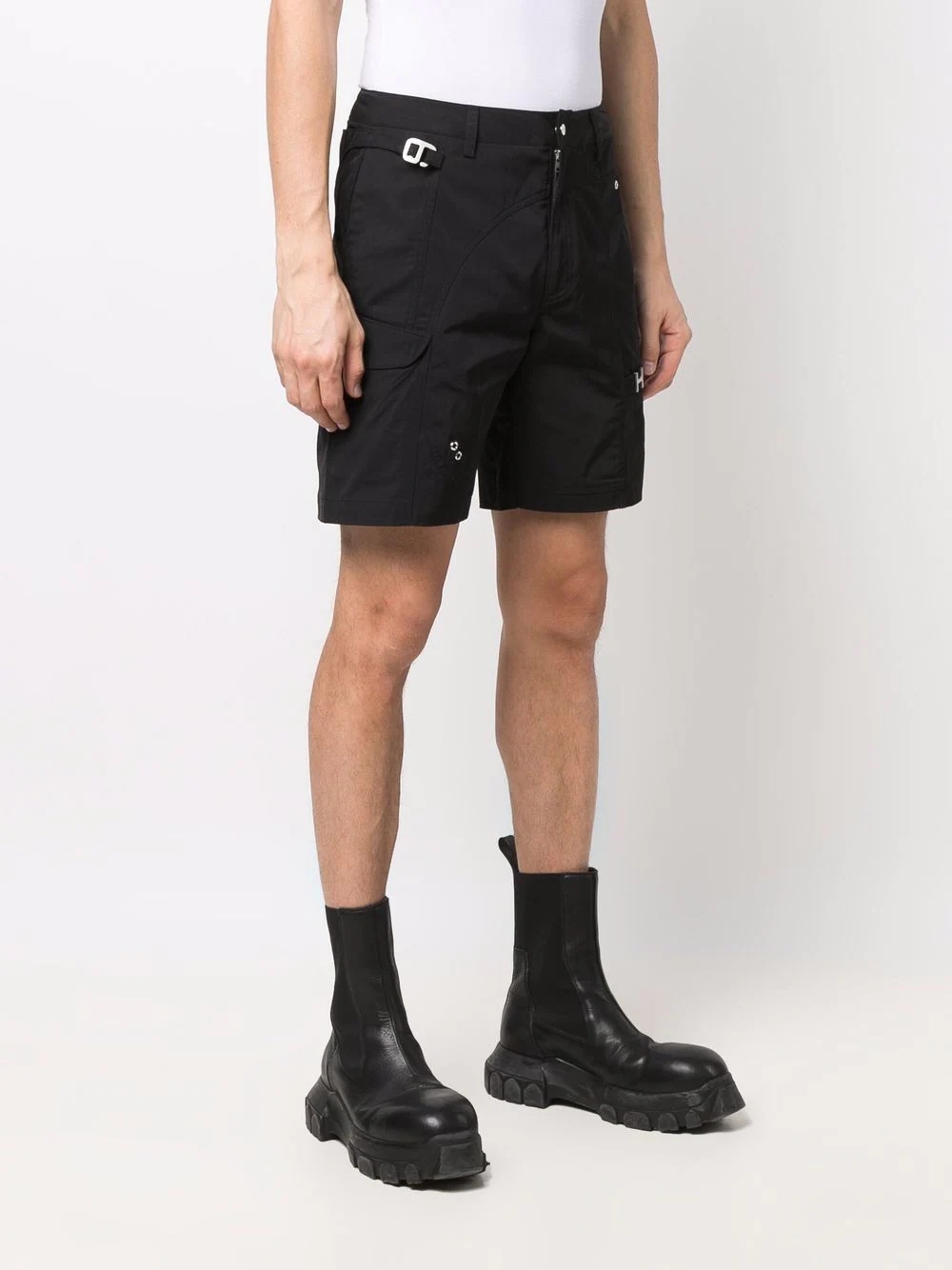 logo-lettered cargo shorts - 3