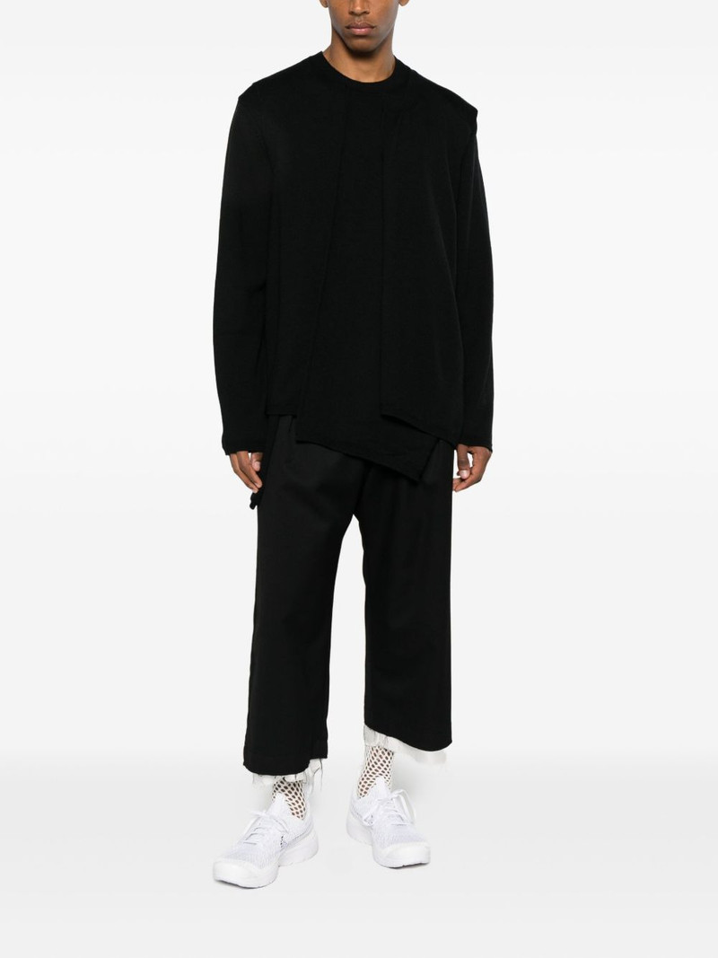 Comme des Garçons Homme Plus asymmetric panelled knitwear outlook