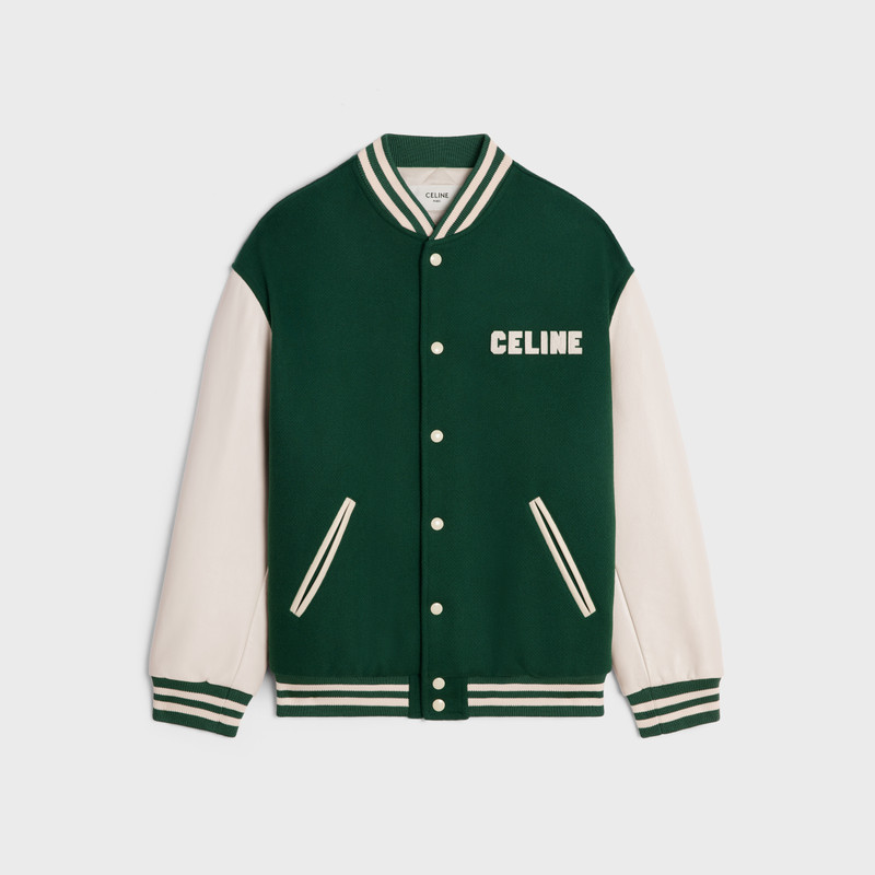 celine loose teddy jacket in textured wool 1