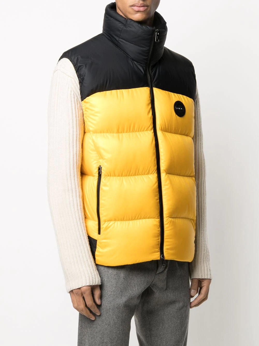 two-tone padded gilet - 3