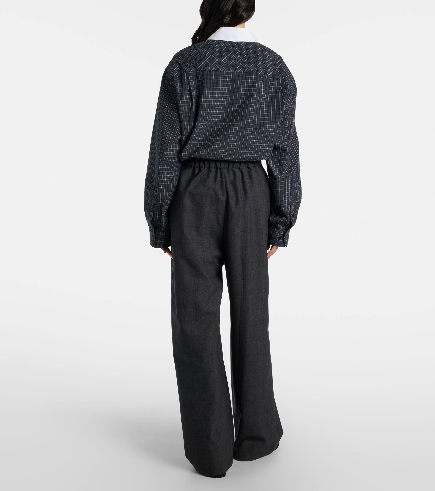 Baxter plaid wide-leg pants - 3