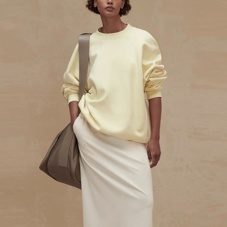 Fear of God Essentials FW22 Essentials Crewneck Canary FOG-FW22-727 - 4