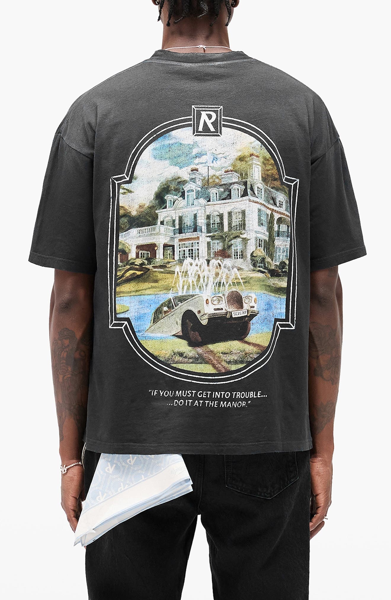 Represent Revere Manor Graphic T-Shirt in Stained Black at Nordstrom - 2