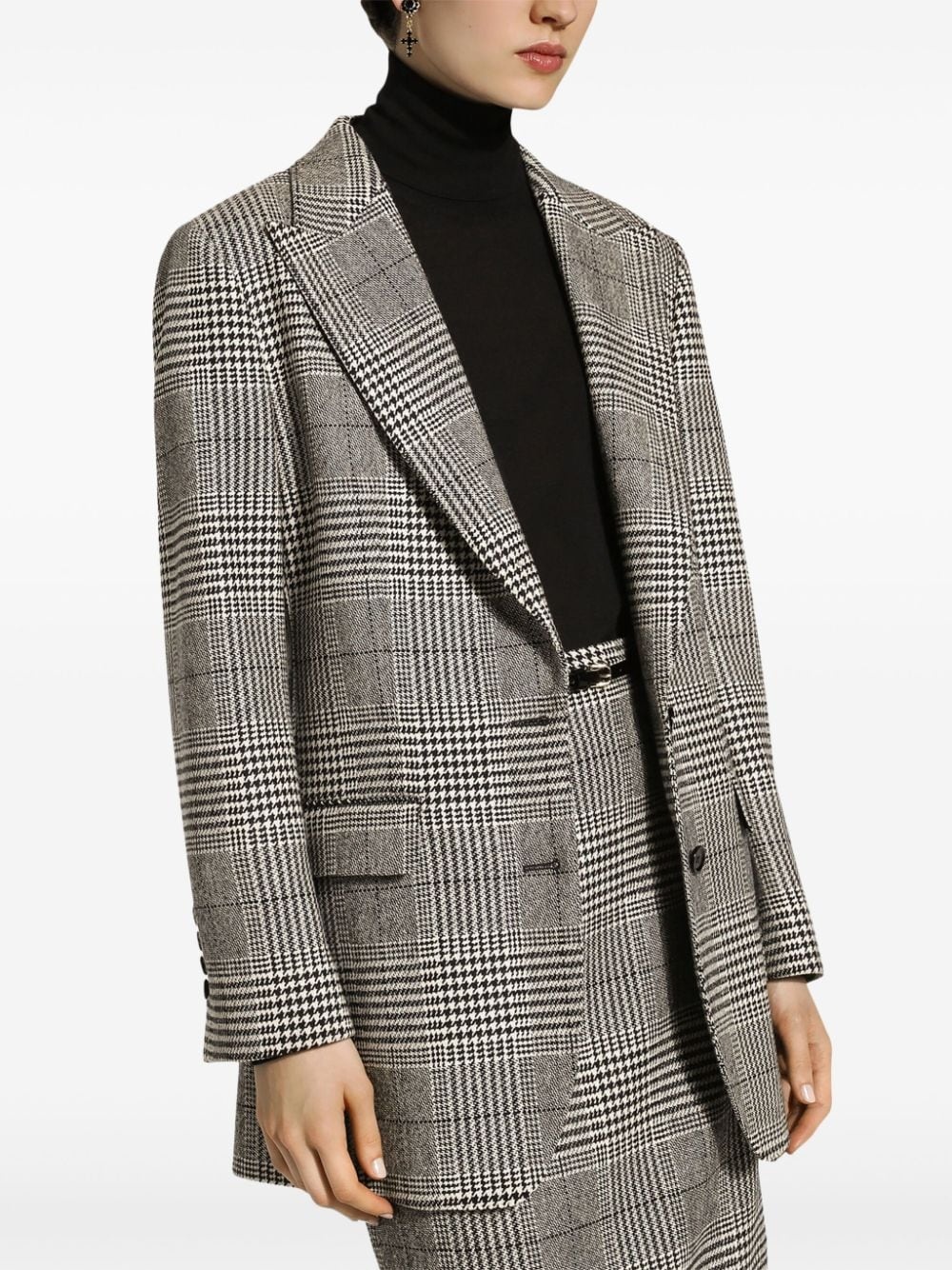 glen-plaid blazer - 5