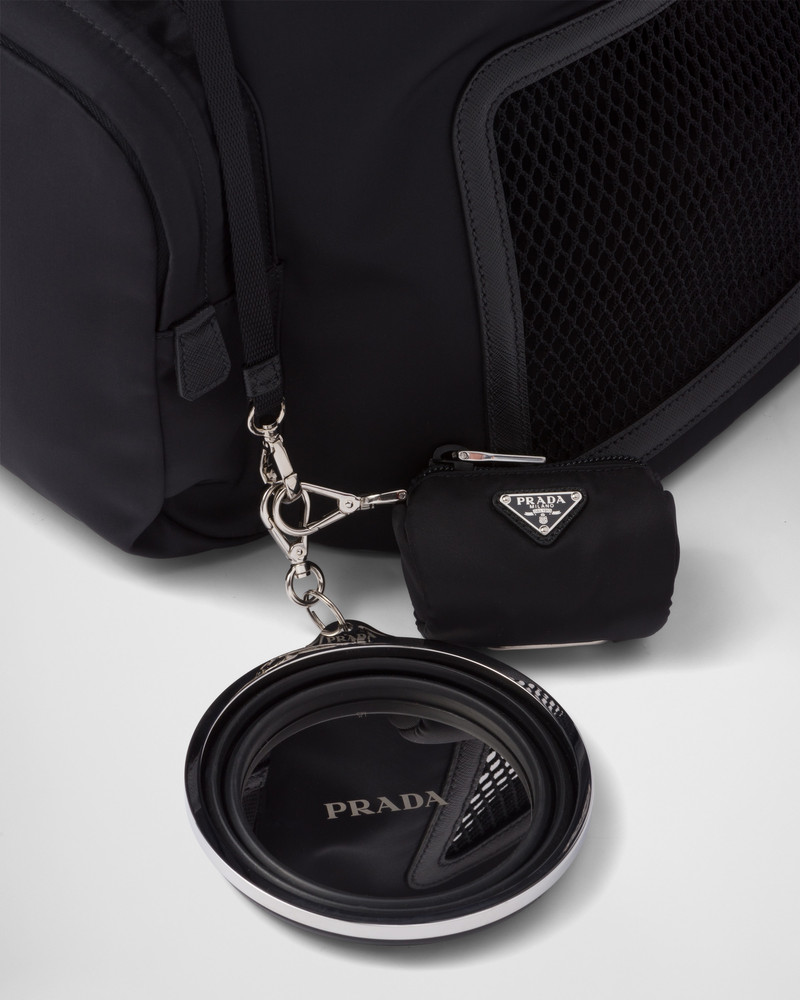 Re-Nylon and Saffiano leather pet bag 6