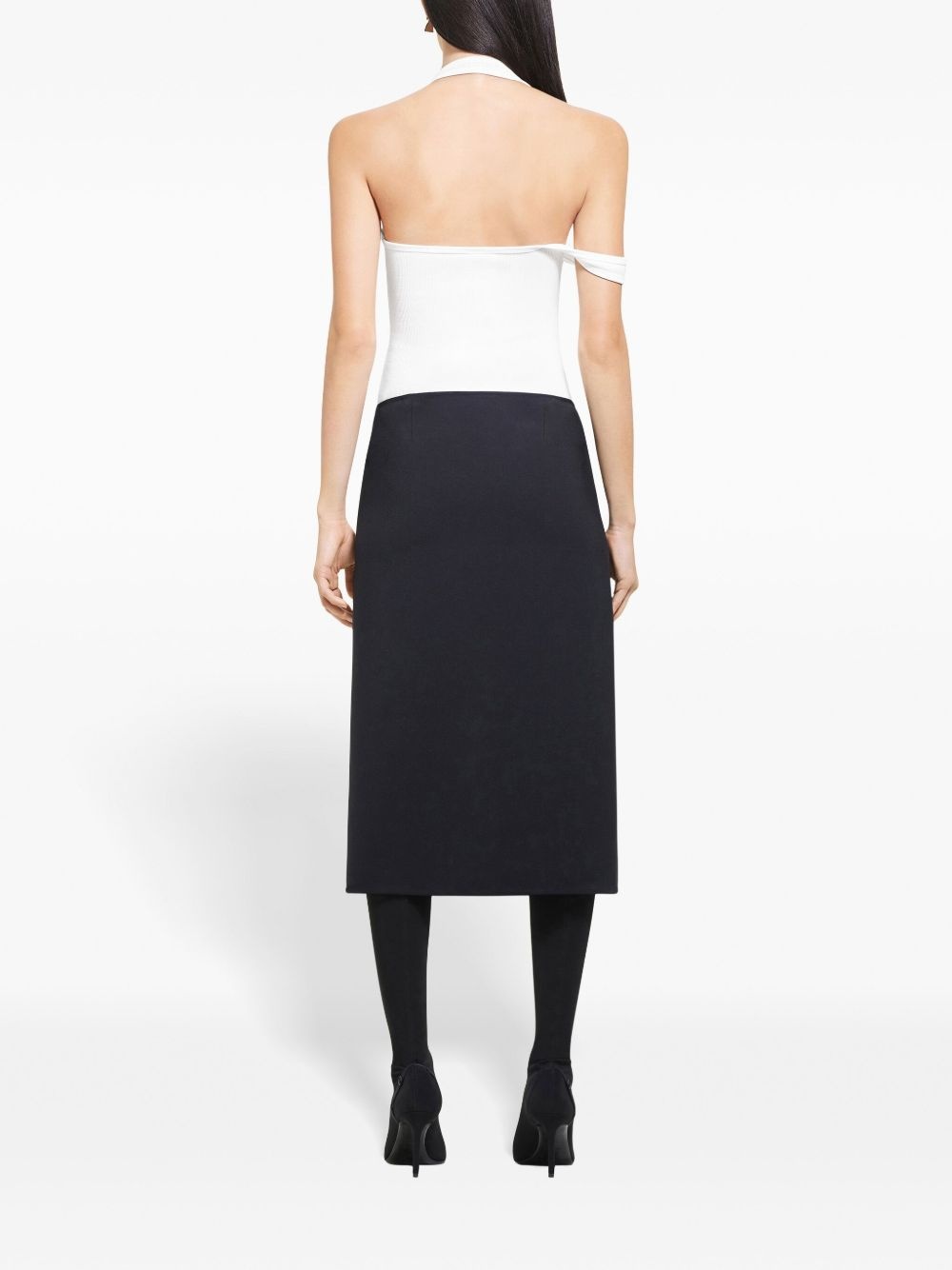 asymmetric ribbed-knit tank top - 4