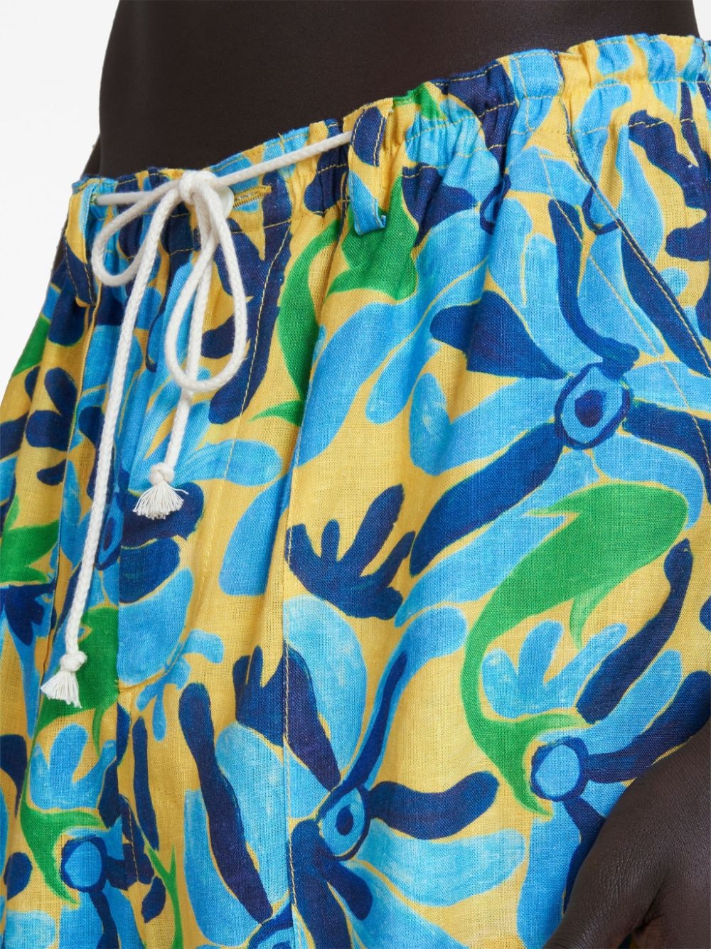 GRAPHIC-PRINT DROP-CROTCH SHORTS - 5