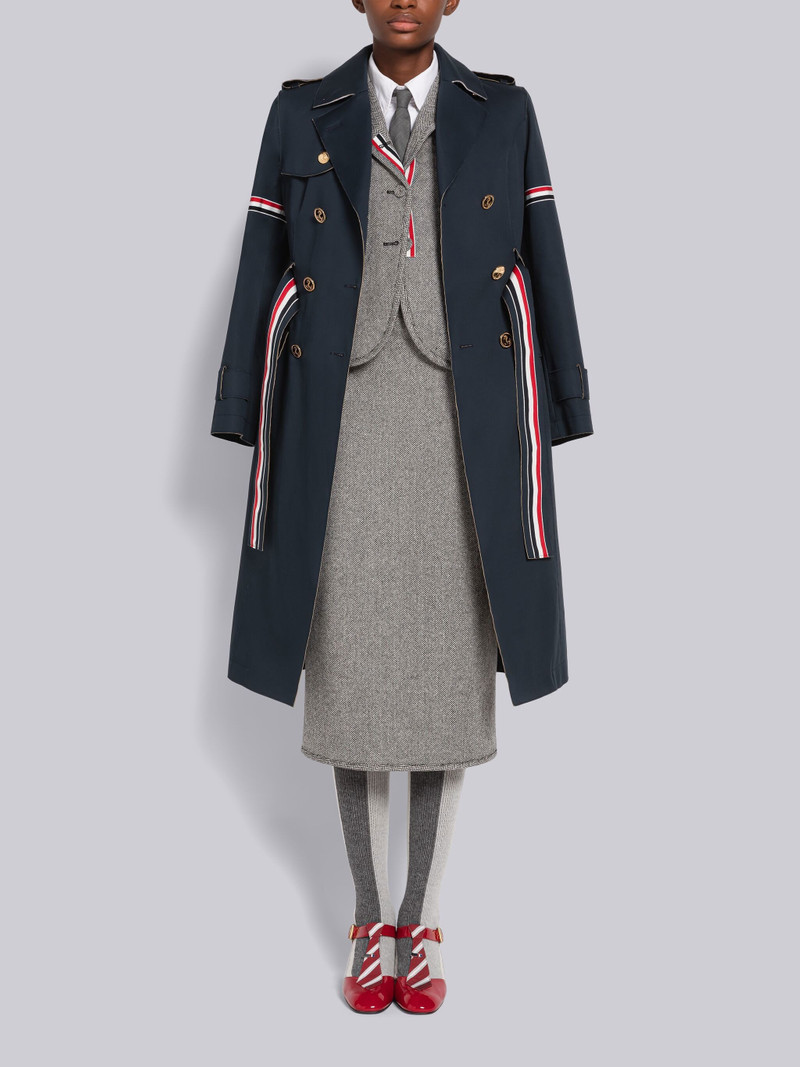 Raw Edge Mackintosh Armband High Armhole Trench Coat 4