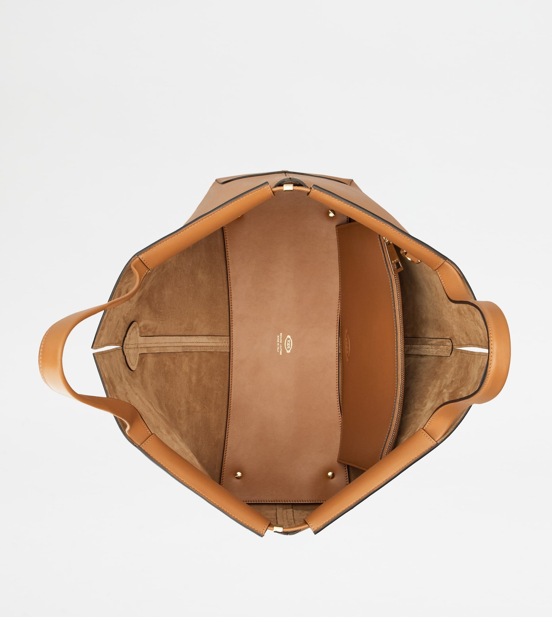 TOD'S DI FOLIO IN LEATHER MEDIUM - BROWN - 7