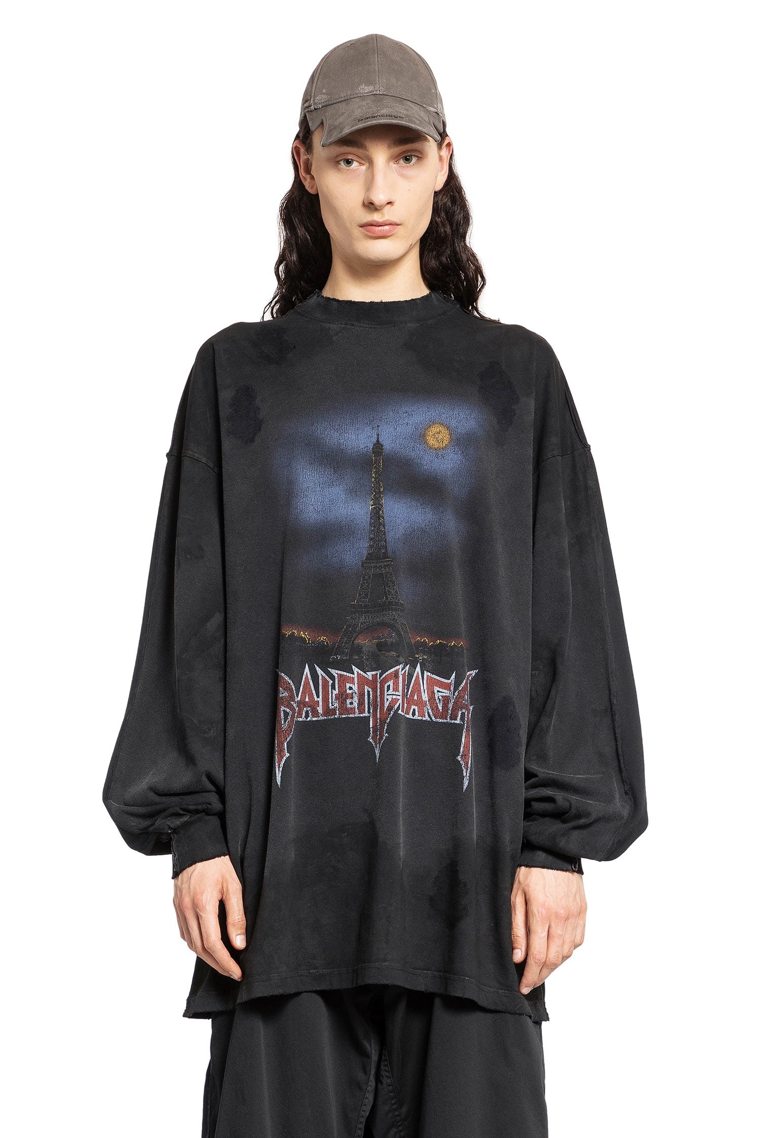 【BALENCIAGA】PARIS MOON VINTAGE 長袖 Tシャツ ロングTシャツ BALENCIAGA】PARIS MOON VINTAGE 長袖 Tシャツ ロングTシャツ