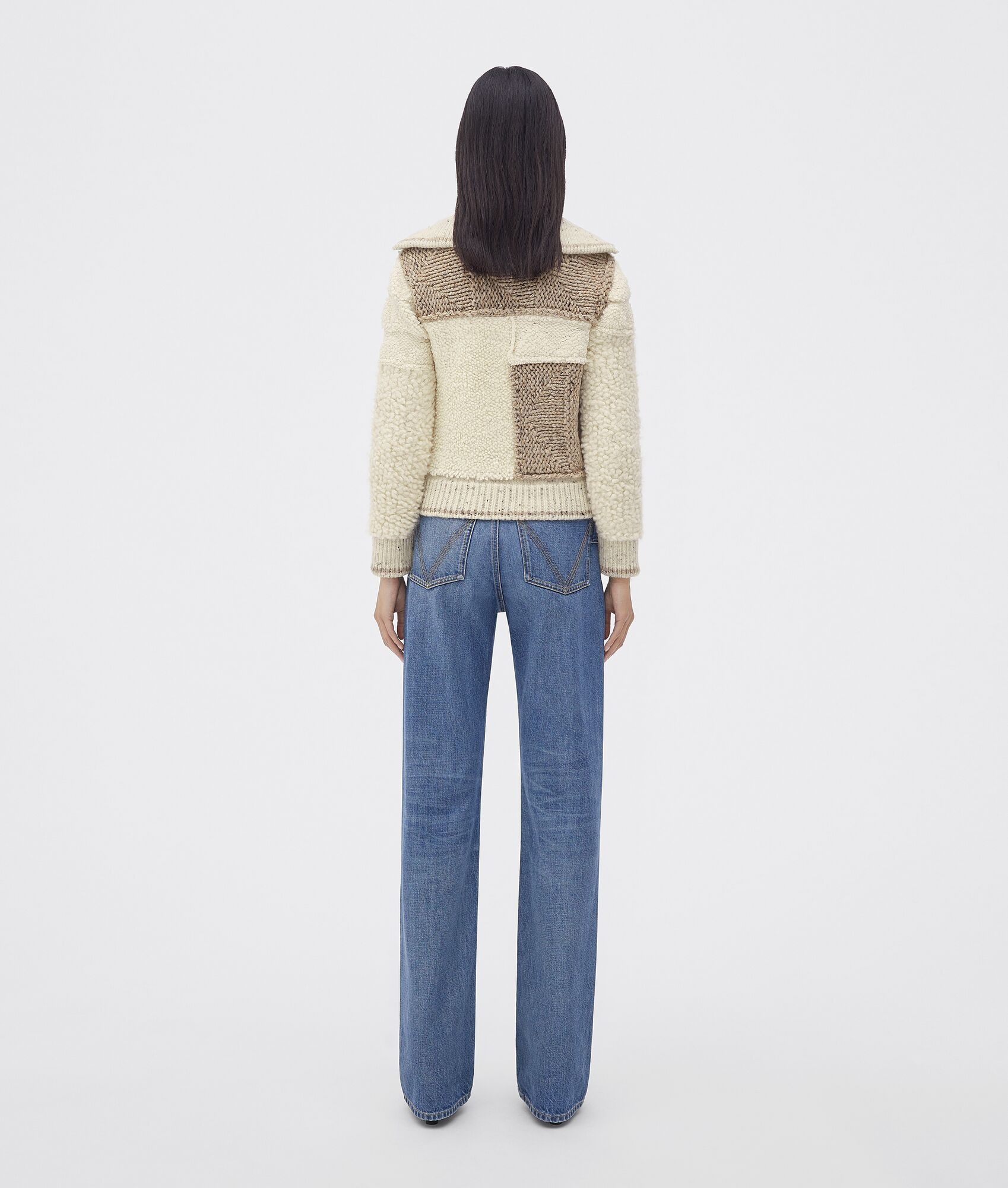 patchwork wool cardigan - 3