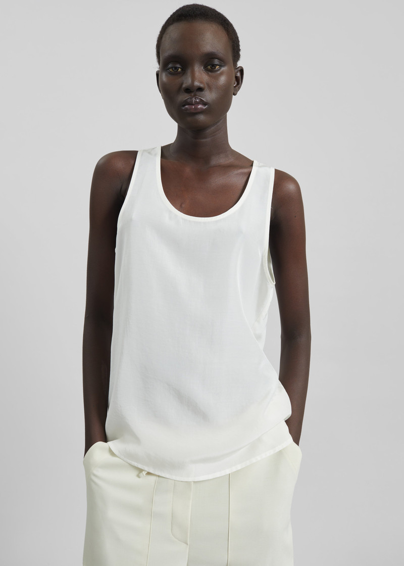Nivee Lustrous Boxy Tank - Ivory 5