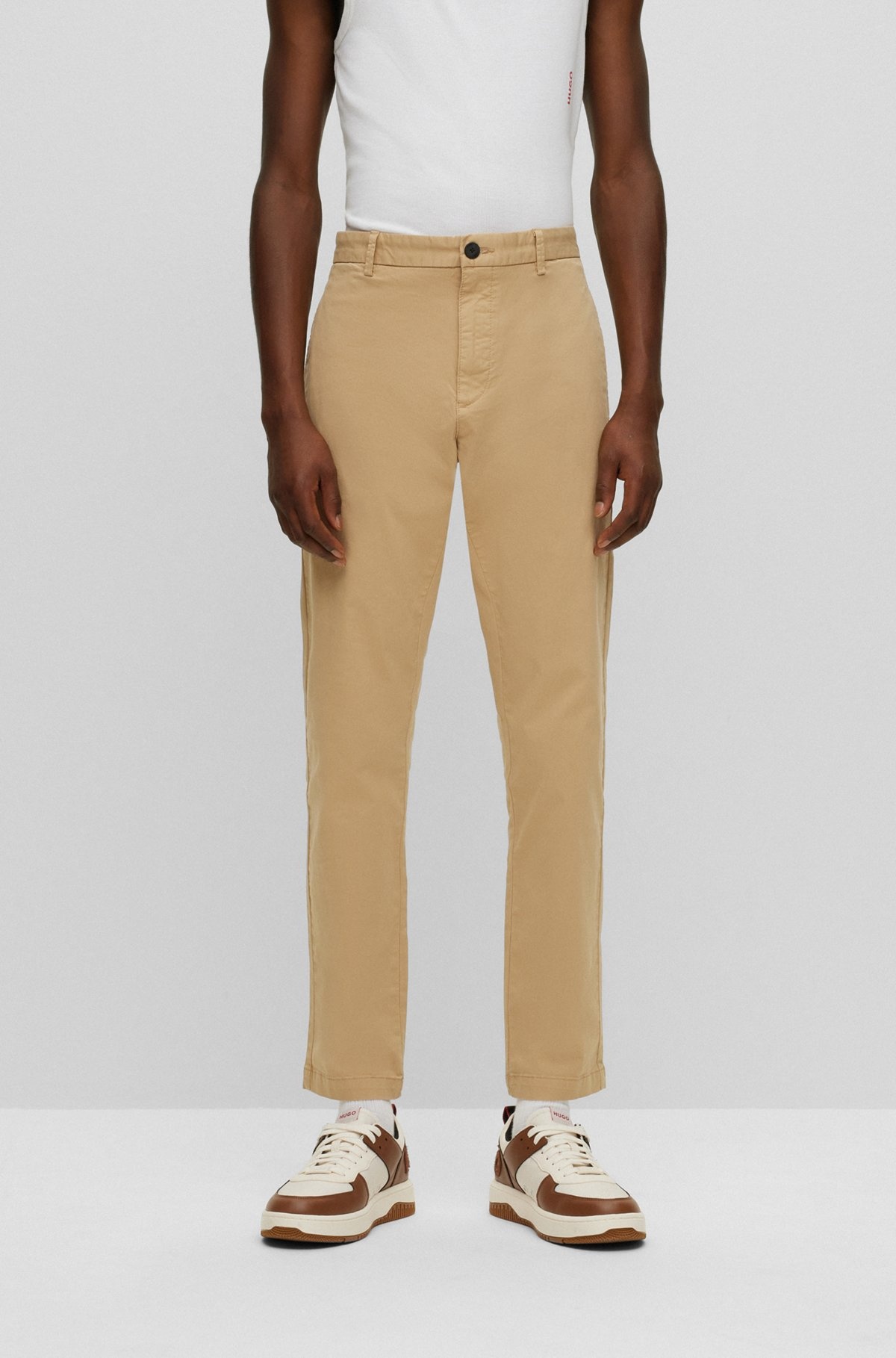 SLIM-FIT TROUSERS IN STRETCH-COTTON GABARDINE - 2