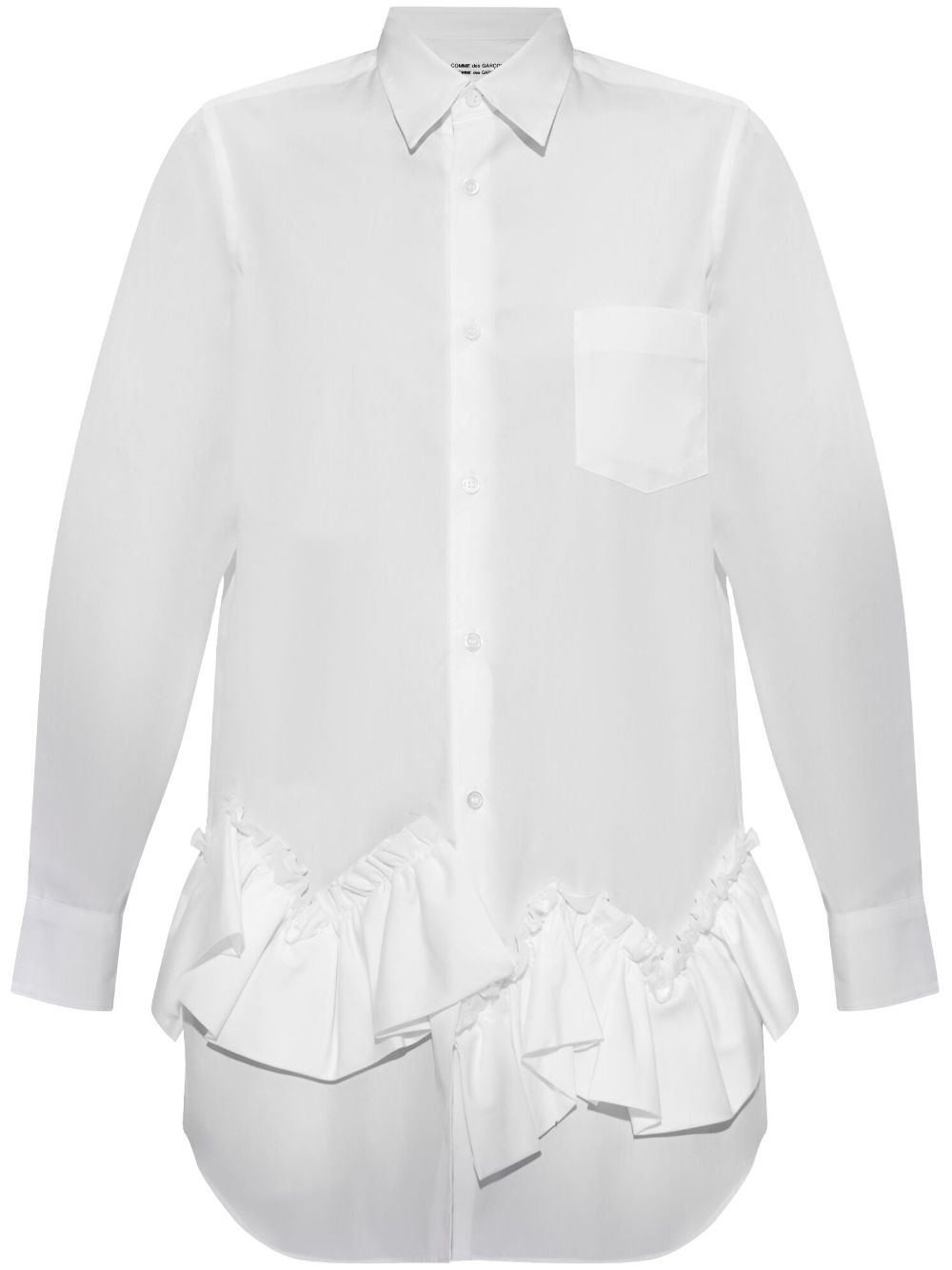 ruffled-trim shirt - 1