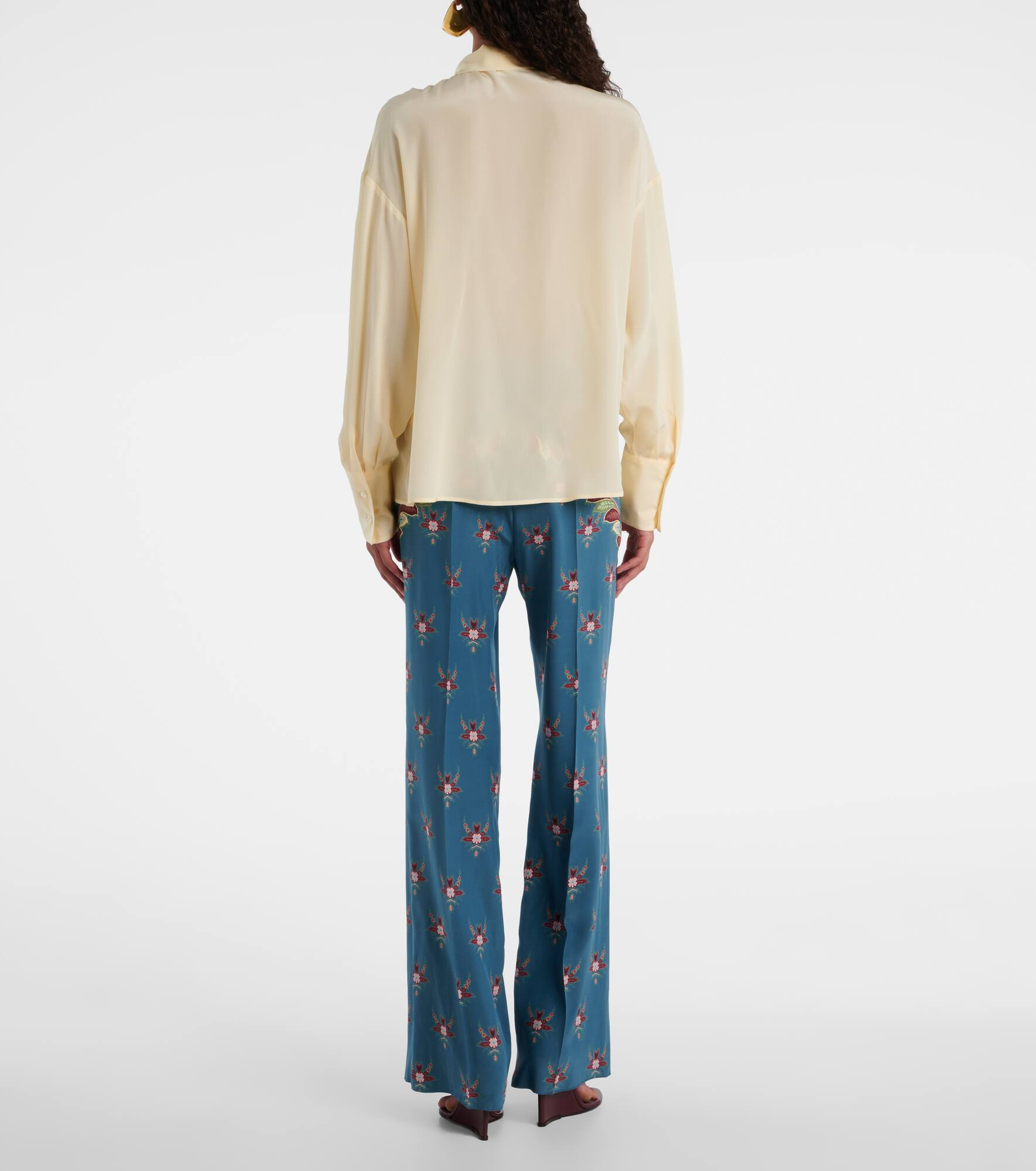 Floral silk blouse - 3