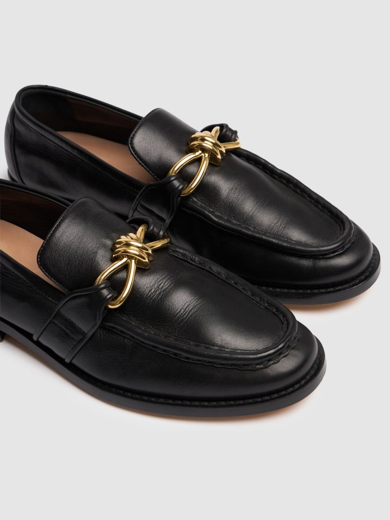 Astaire crinkled leather loafers - 4