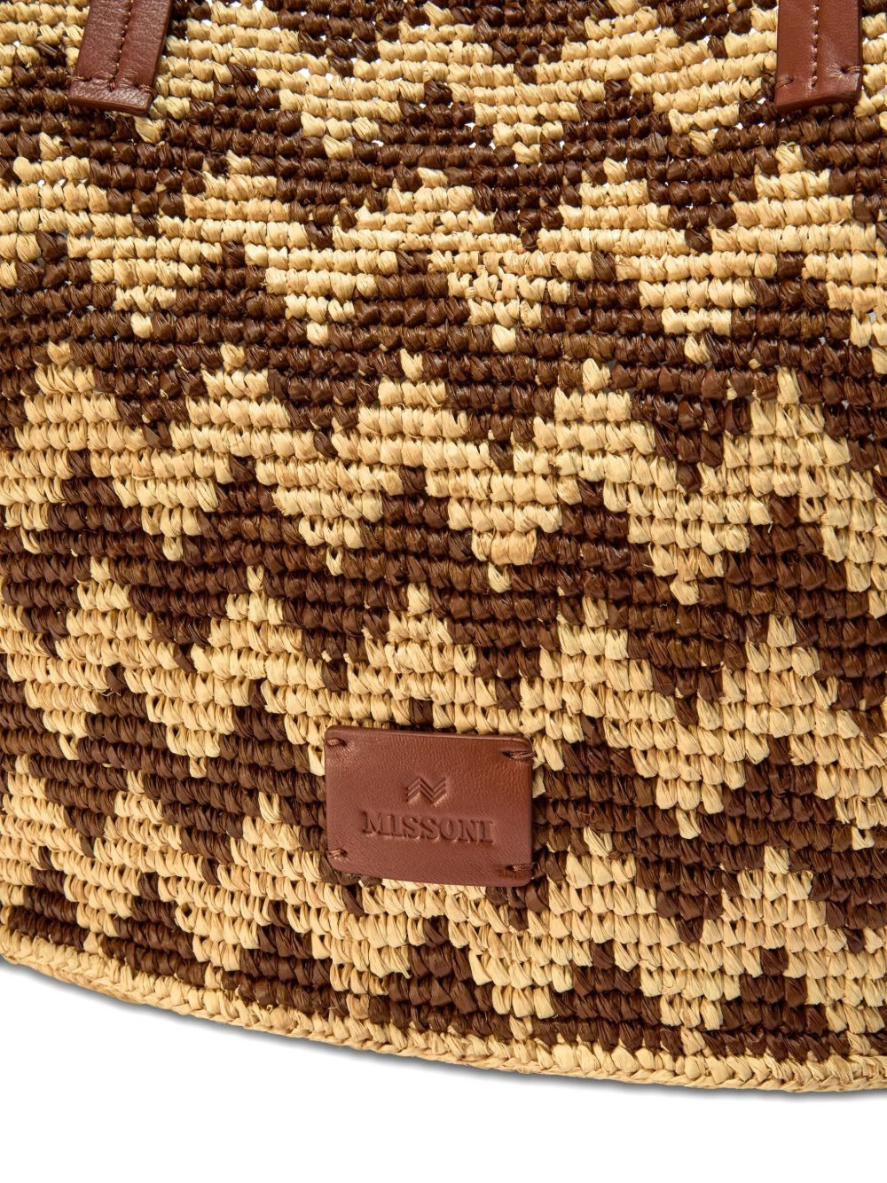 zig-zag straw tote bag - 4