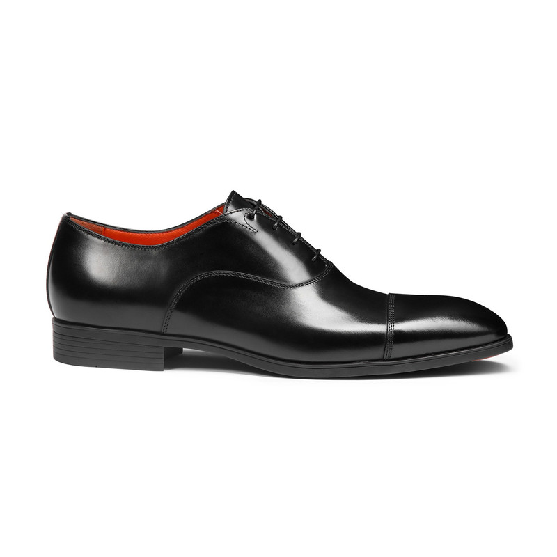 Men's black leather Oxford shoe 1