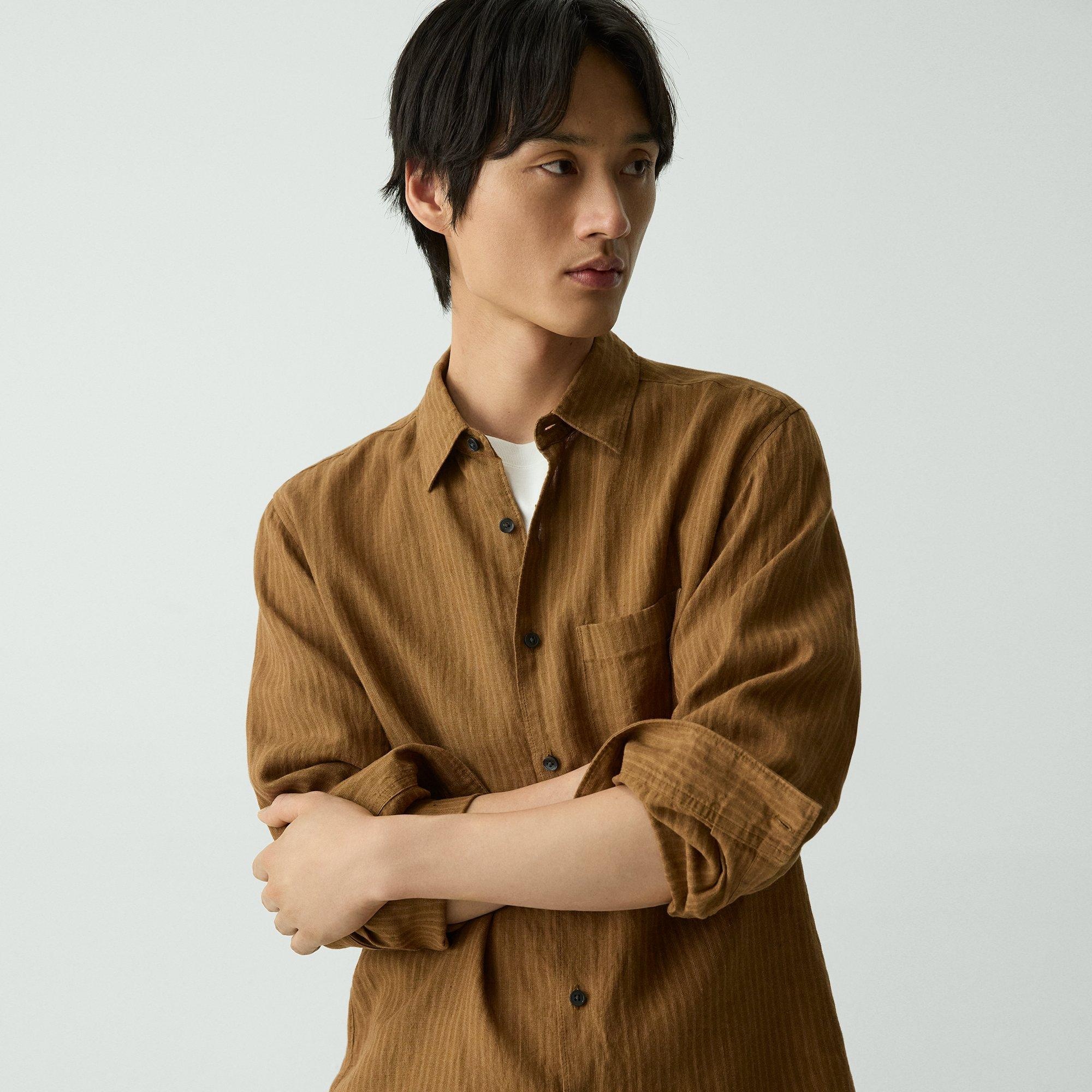 Irving Shirt in Striped Linen - 5