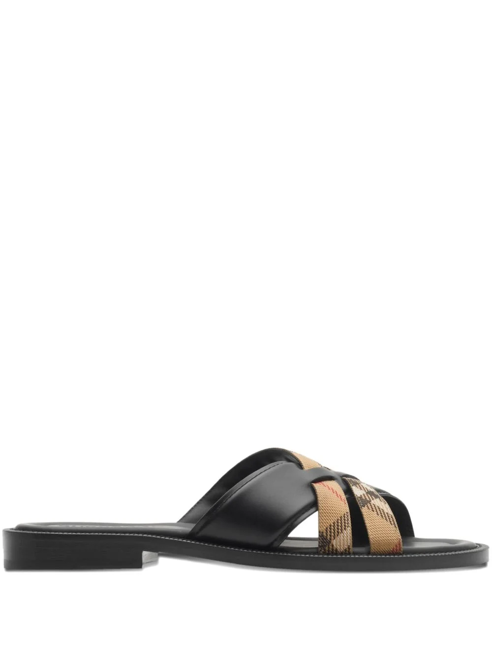 Drift crossover check leather sandals - 1