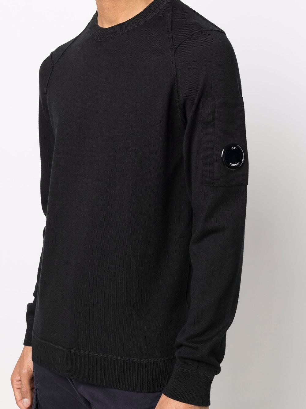 Lens-detailed sleeve jumper - 5