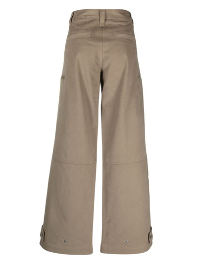 AMI Paris wide-leg cotton trousers outlook