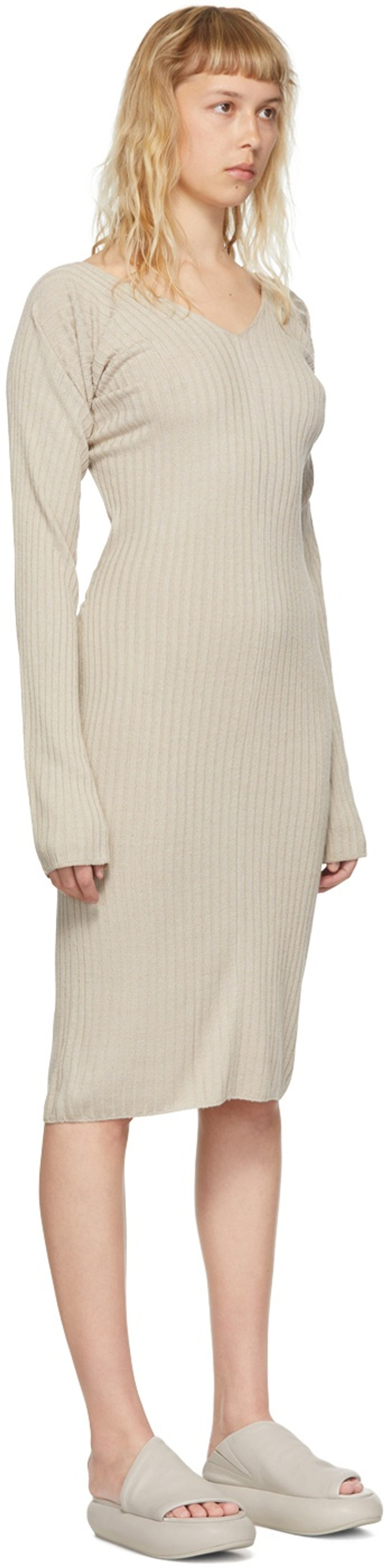 SYSTEM Grey Acrylic Midi Dress outlook