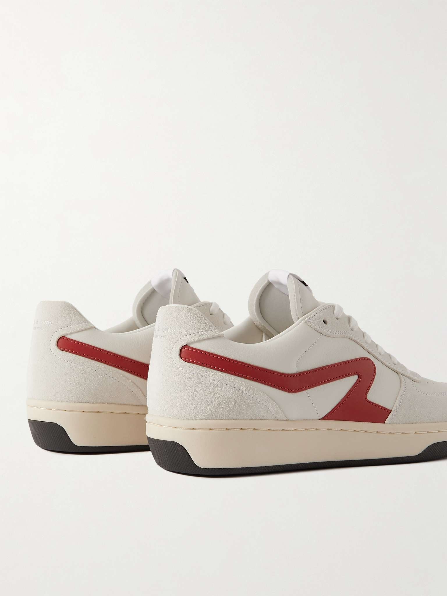 Retro Court Suede-Trimmed Leather Sneakers - 5