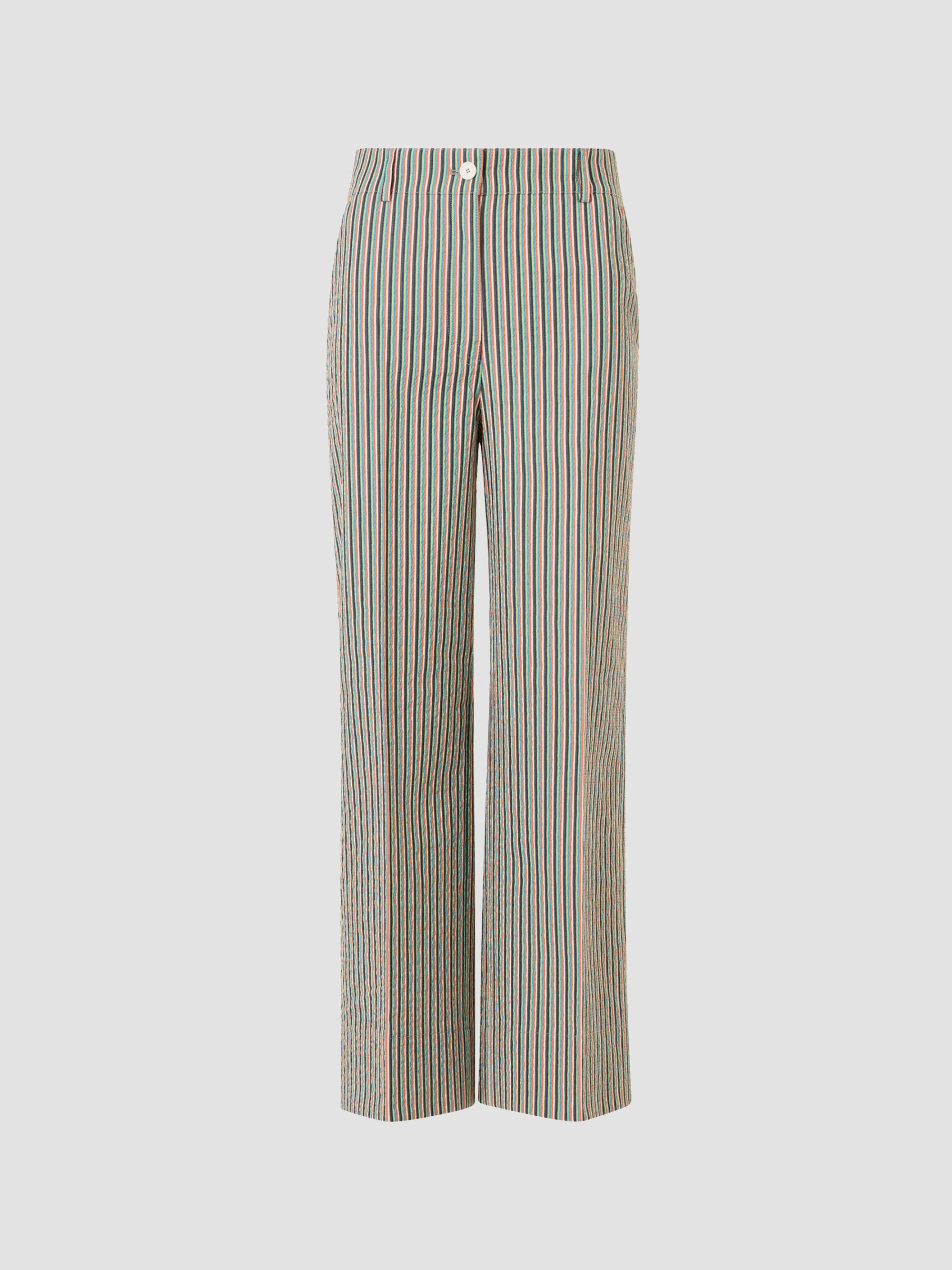 Women's Chiara Seersucker Crop Pants - Multi - 1