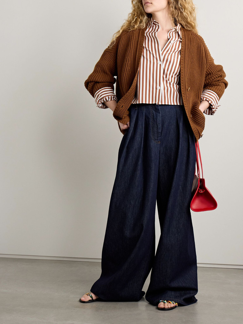 TWP Ribbed cashmere cardigan Brown outlook