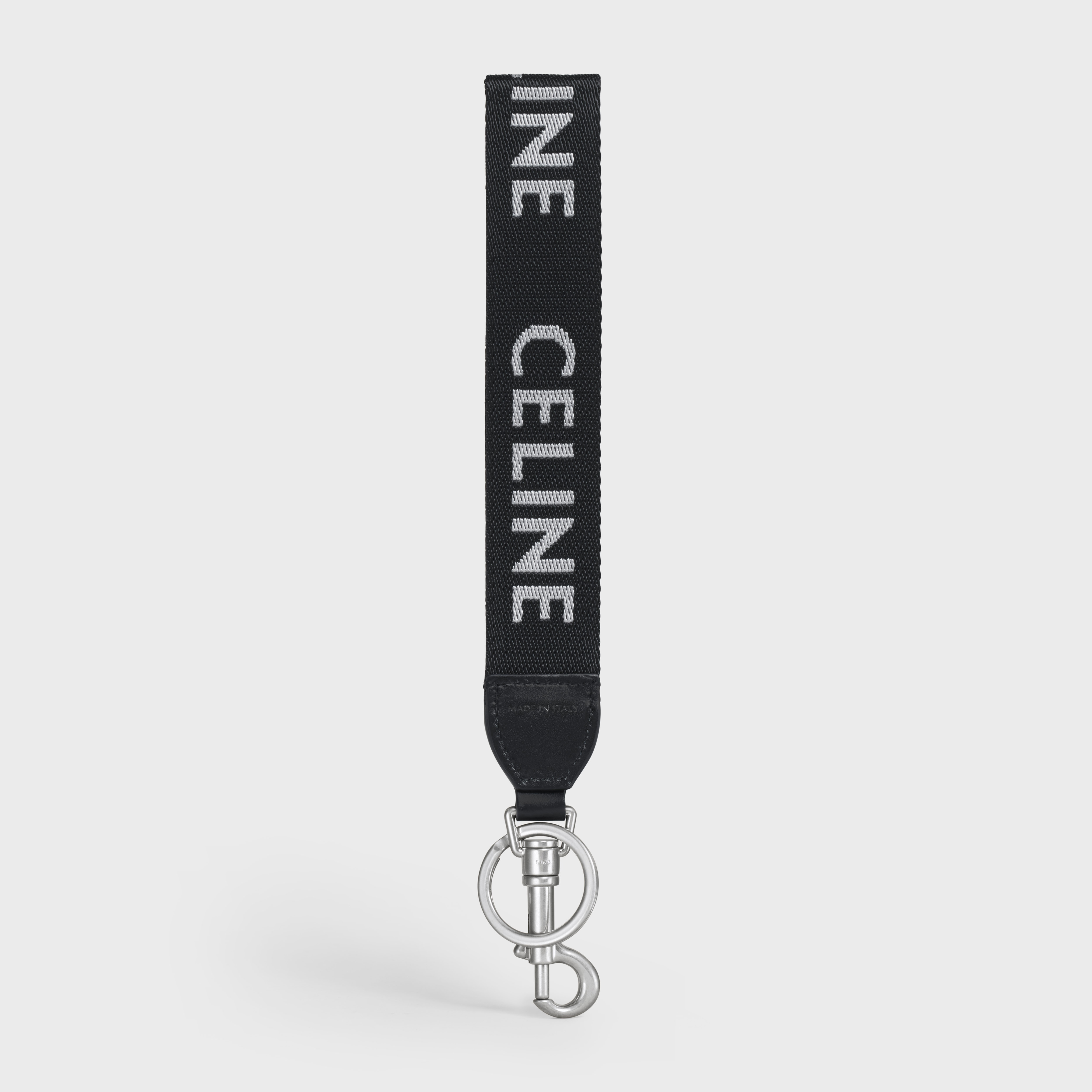 Celine Strap Keyring in Textile with Celine Print - 3