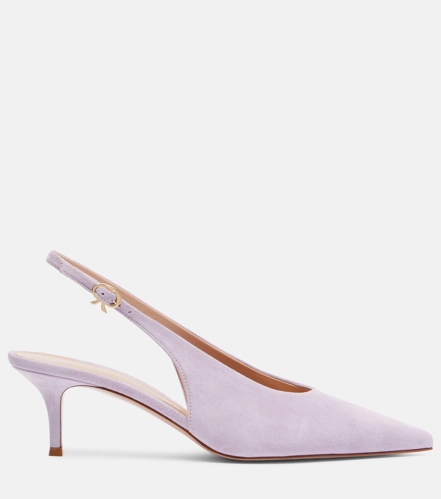 Robbie 55 suede slingback pumps - 4