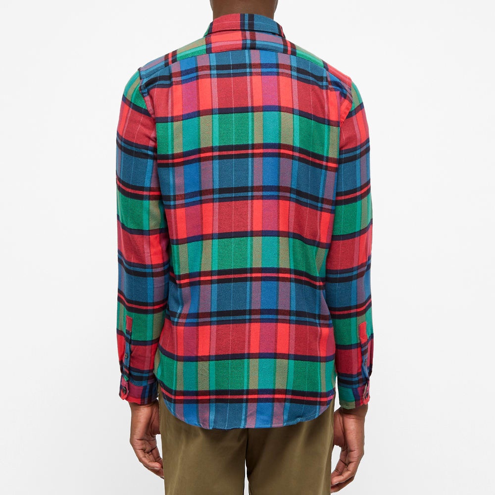 Paul Smith Button Down Heavy Flannel Check Shirt - 4