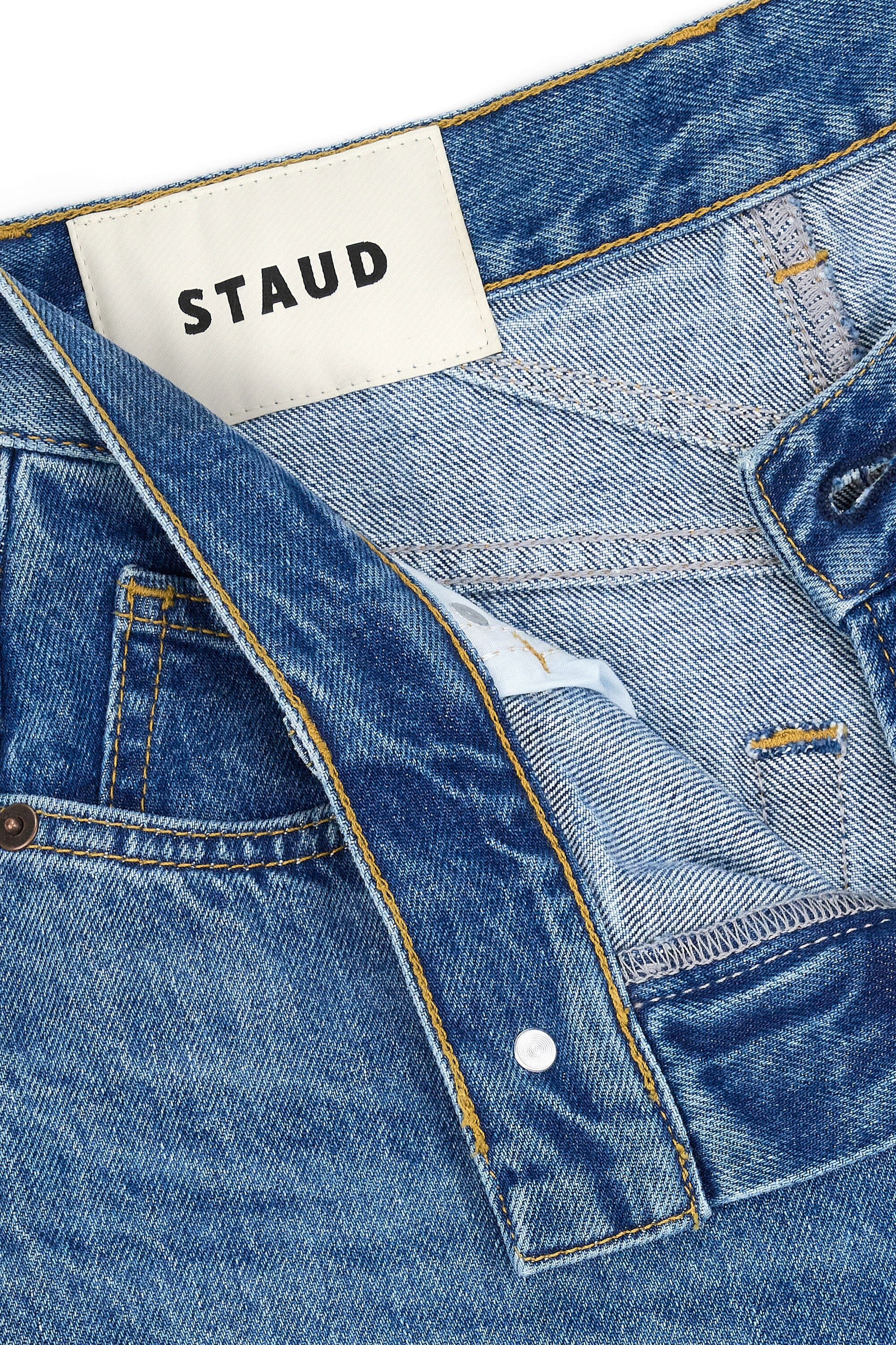 STAUD GUS RELAXED JEAN VINTAGE WASH - 9