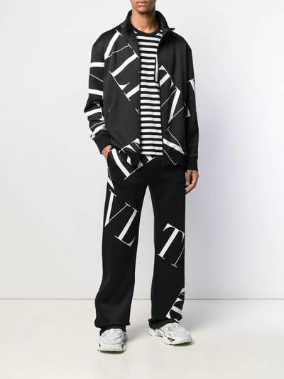 Valentino VLTN logo-print zipped sweatshirt outlook