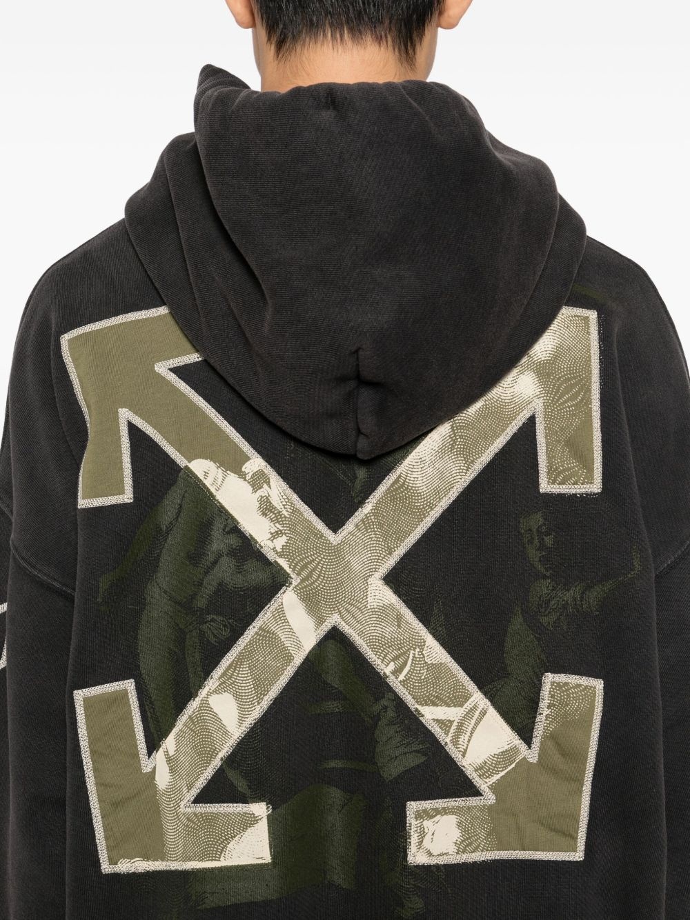 arrow-print hoodie - 5
