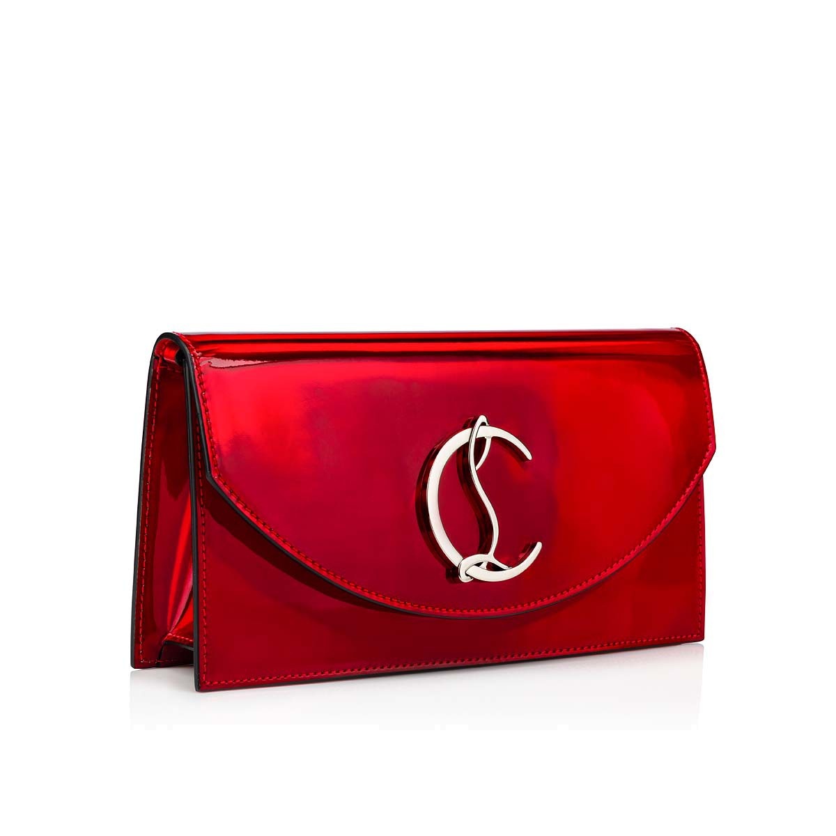 Christian Louboutin Loubi54 Patent Leather Clutch in Red