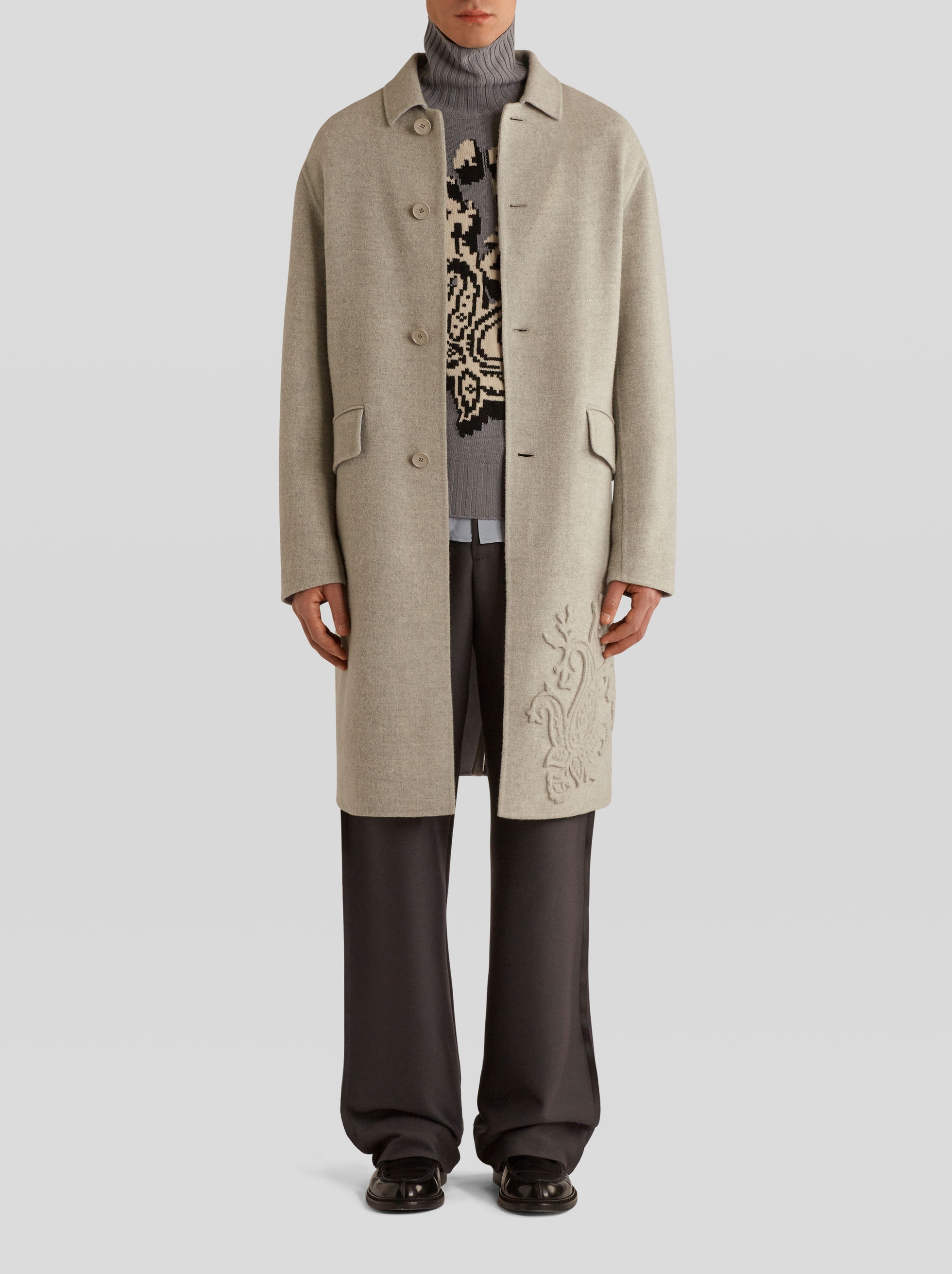 PLACED PRINT SILK SHIRT - 3